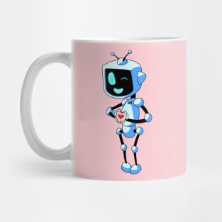 Cute Cartoon Robot, Friendly Little Android Mug